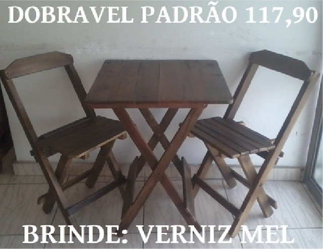 Foto 1 - Conjunto mesa e cadeiras dobráveis