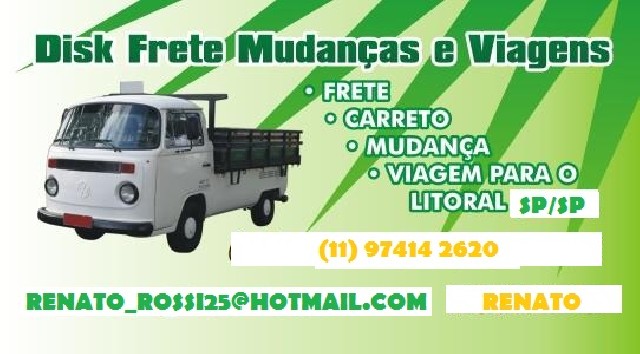 Carreto transporte e mudanças com kombi aberta
